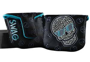 Black & Aqua Elephant Skull Mallet Cover