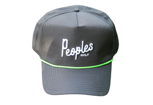Peoples Golf Black Rope Hat