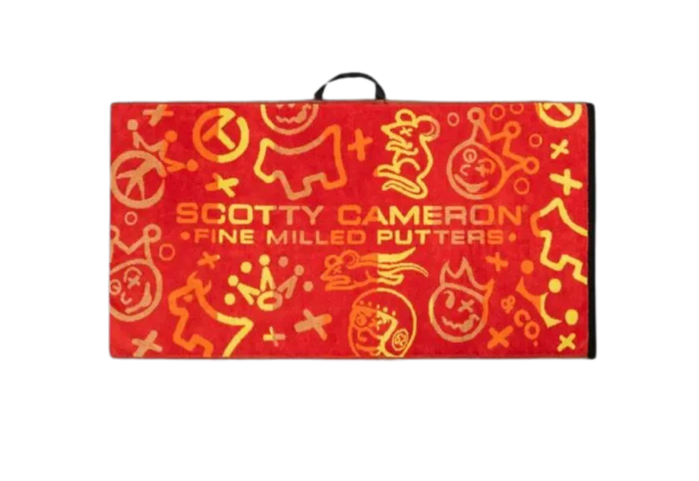 【5％OFF】 Scotty Red Colorful Golf Towel Crew Crown 2025 Cameron ラウンド用品・アクセサリー