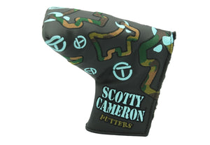 Scotty Cameron Circle T Tiffany and Camo Bulldog Mid Mallet Headcover