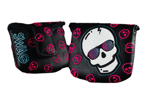 Swag Golf "Pink & Teal Eclipse Skull" Mallet Headcover