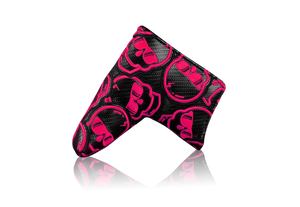 Swag Golf "Carbon Fiber & Pink Stacked Skulls" Blade Headcover